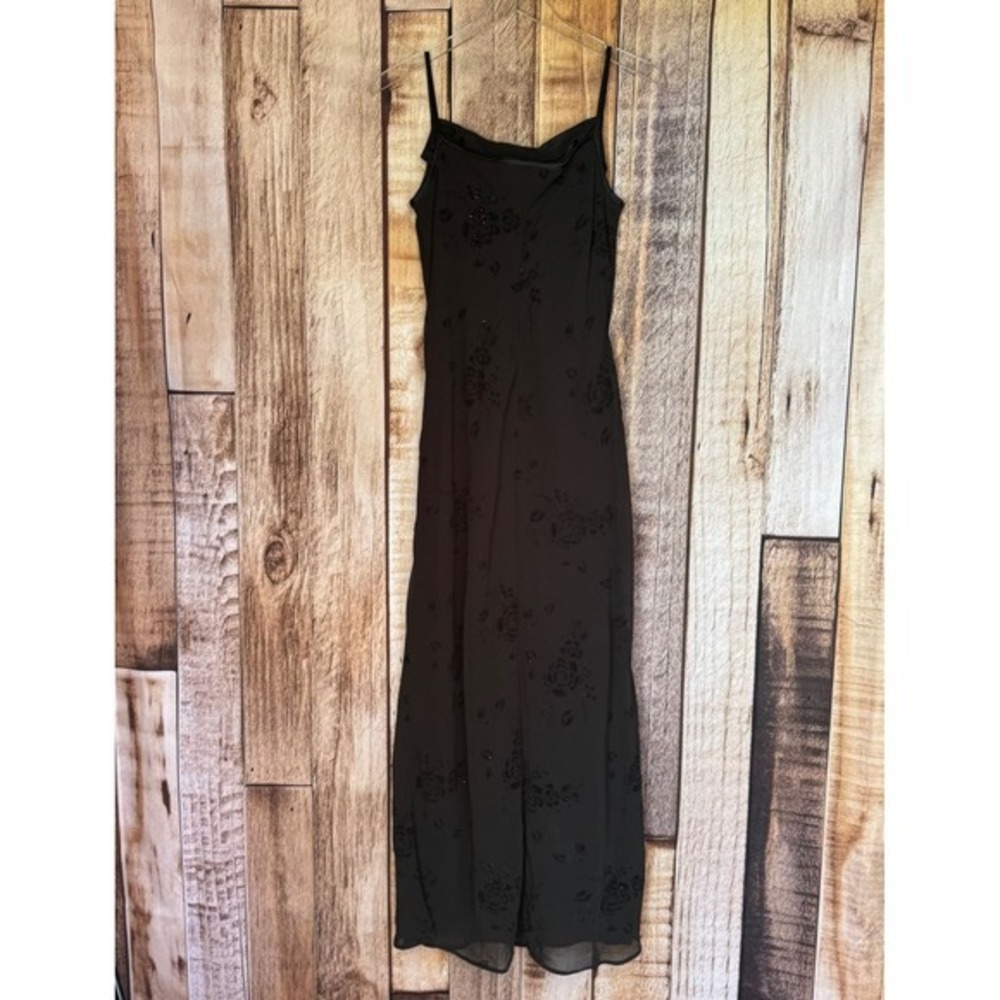City Triangles Dress Y2K Vintage Black Beaded Whimsigoth Dark Romantic Size‎ 11